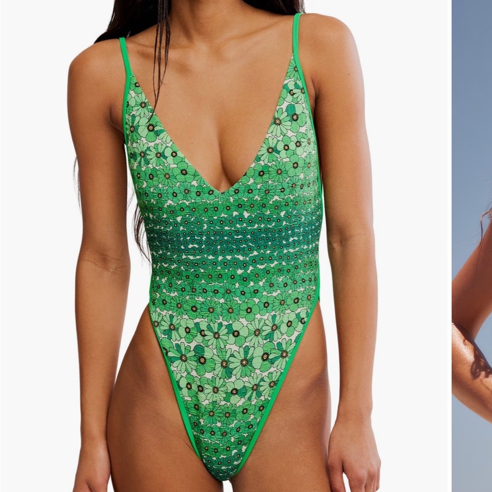 free-est by Free People Printed Amber One- Piece Swimsuit